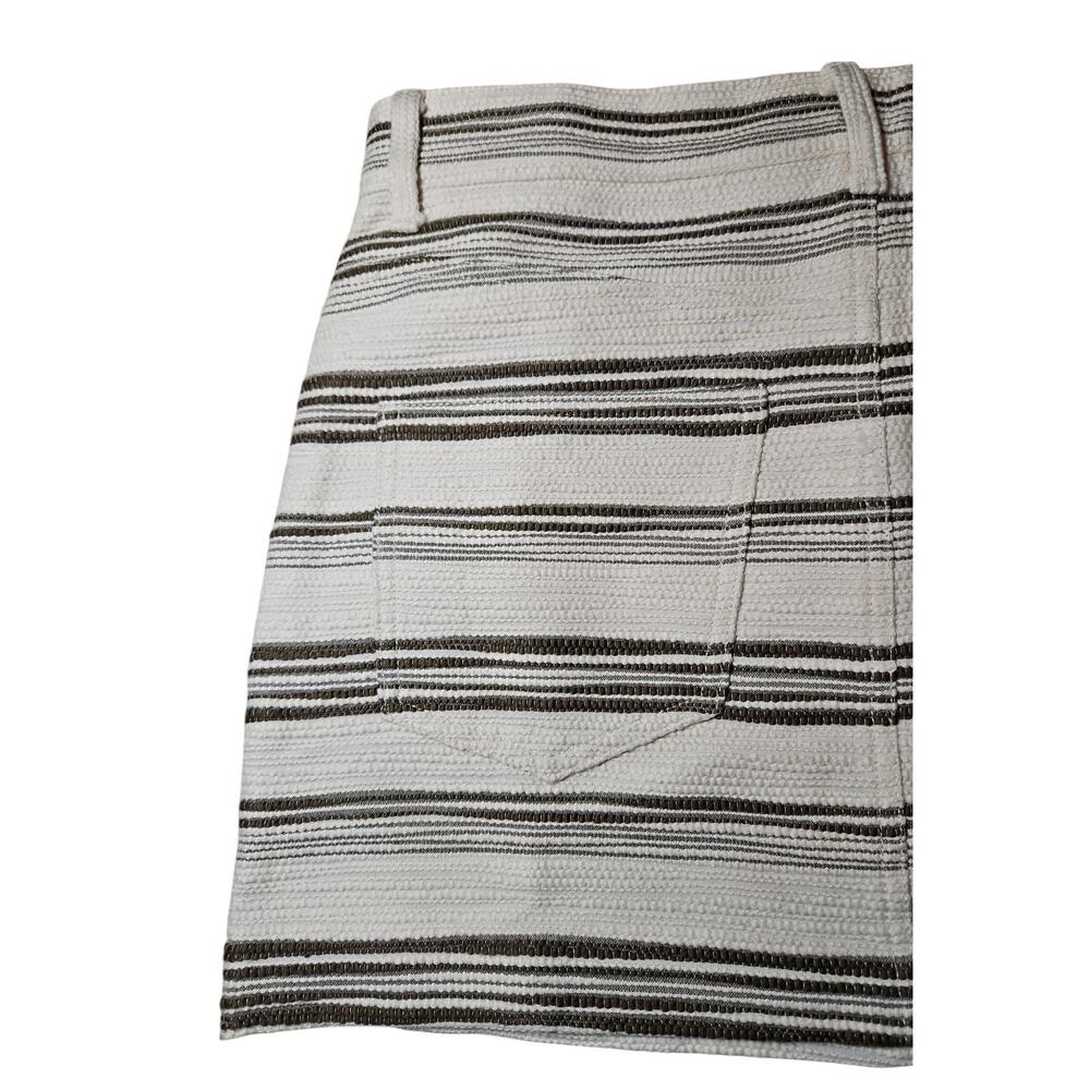 Madewell Mini Skirt in Striped Tweed Cotton Women's Size 6 - Picture 7 of 9